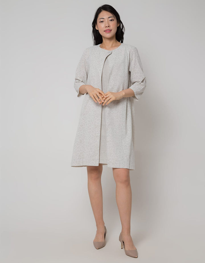 Triset Ladies Layer Motif Midi Dress