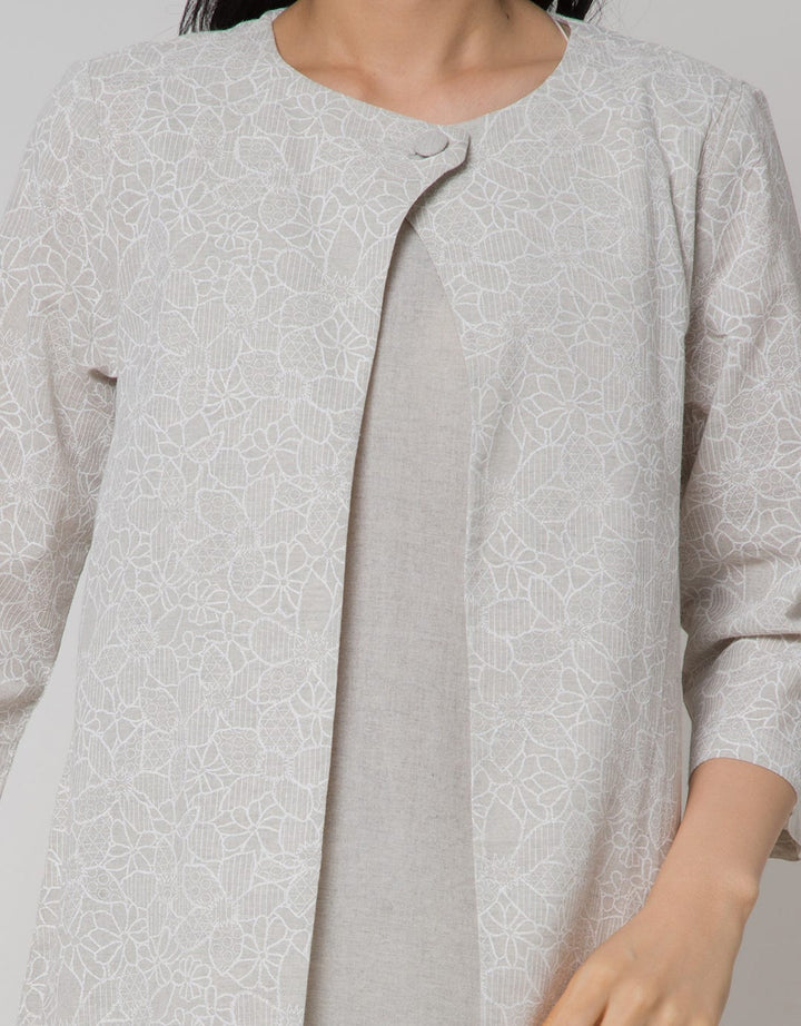 Triset Ladies Layer Motif Midi Dress