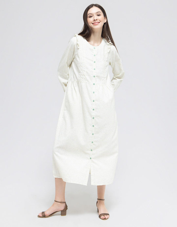 Women's Triset Checks Rimple Long Dress