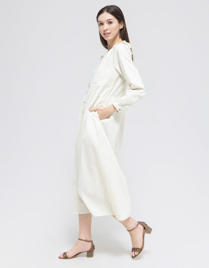 Women's Triset Checks Rimple Long Dress