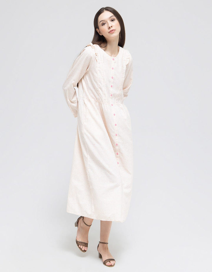 Women's Triset Checks Rimple Long Dress