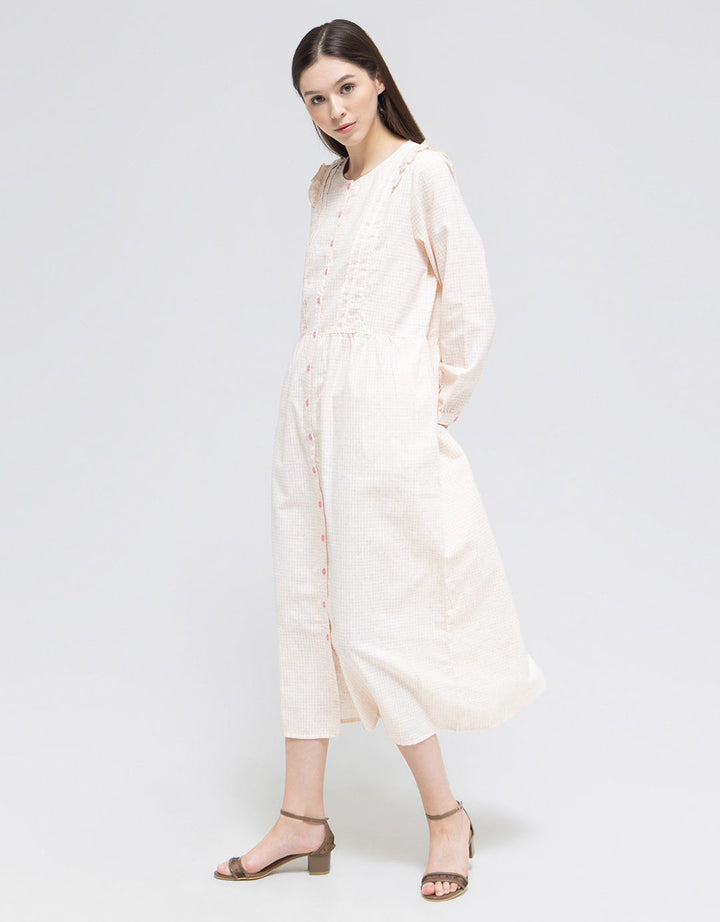 Women's Triset Checks Rimple Long Dress