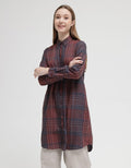 Triset Ladies Plaid Motif Dress