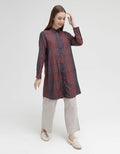 Triset Ladies Plaid Motif Dress