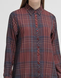 Triset Ladies Plaid Motif Dress