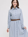 Triset Ladies Dress Aksen Lipat
