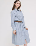 Triset Ladies Dress Aksen Lipat
