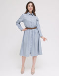 Triset Ladies Dress Aksen Lipat