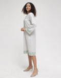 Triset Dress Button Up