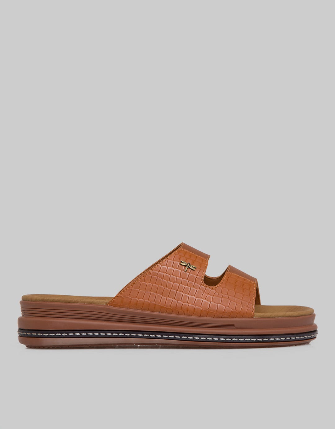 Triset Flat Sandals Animal Skin Texture Detail