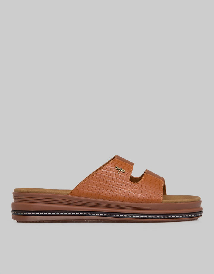 Triset Flat Sandals Animal Skin Texture Detail
