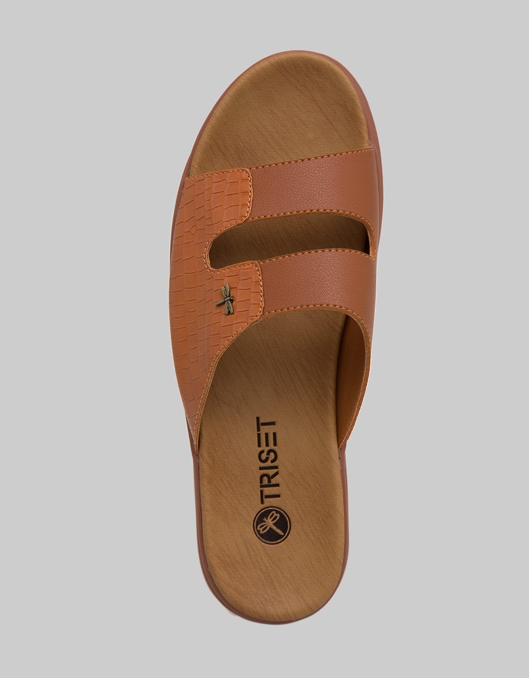 Triset Flat Sandals Animal Skin Texture Detail