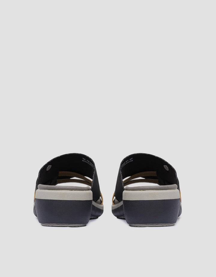 Triset Three Tone Color Strap Women's Wedge Sandals