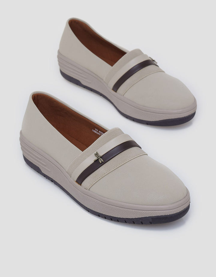 Triset Double Stripe Sepatu Loafers Wanita