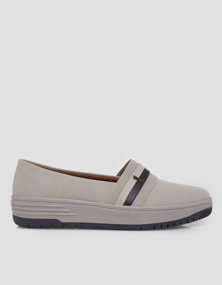Triset Double Stripe Sepatu Loafers Wanita