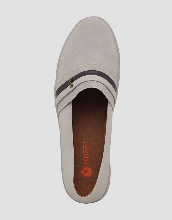 Triset Double Stripe Sepatu Loafers Wanita