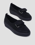 Triset Velcro Strap Sepatu Loafers Wanita