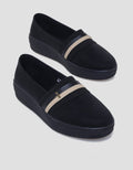 Triset Double Stripe Sepatu Loafers Wanita
