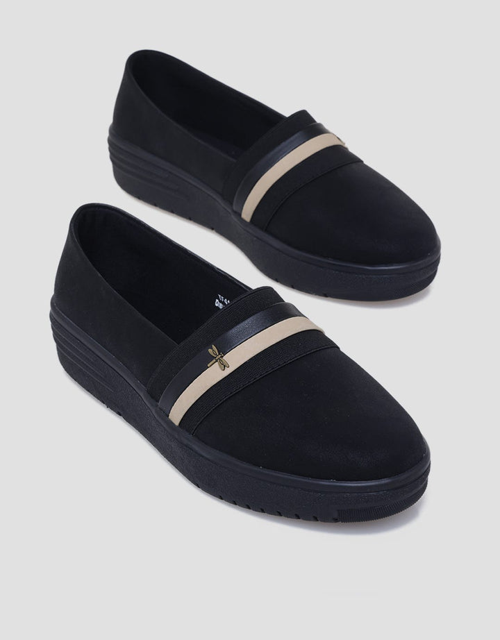 Triset Double Stripe Sepatu Loafers Wanita