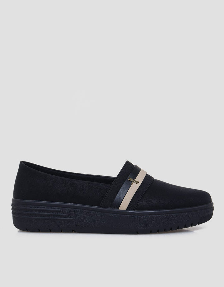 Triset Double Stripe Sepatu Loafers Wanita