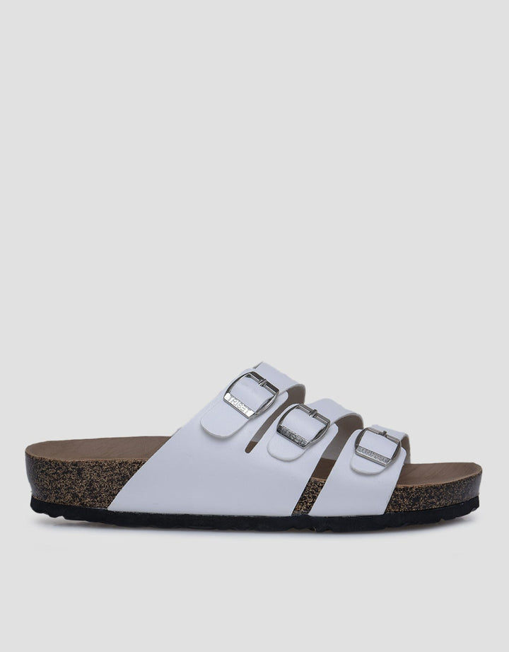 Triset Triple Buckle Strap Sandal Flat