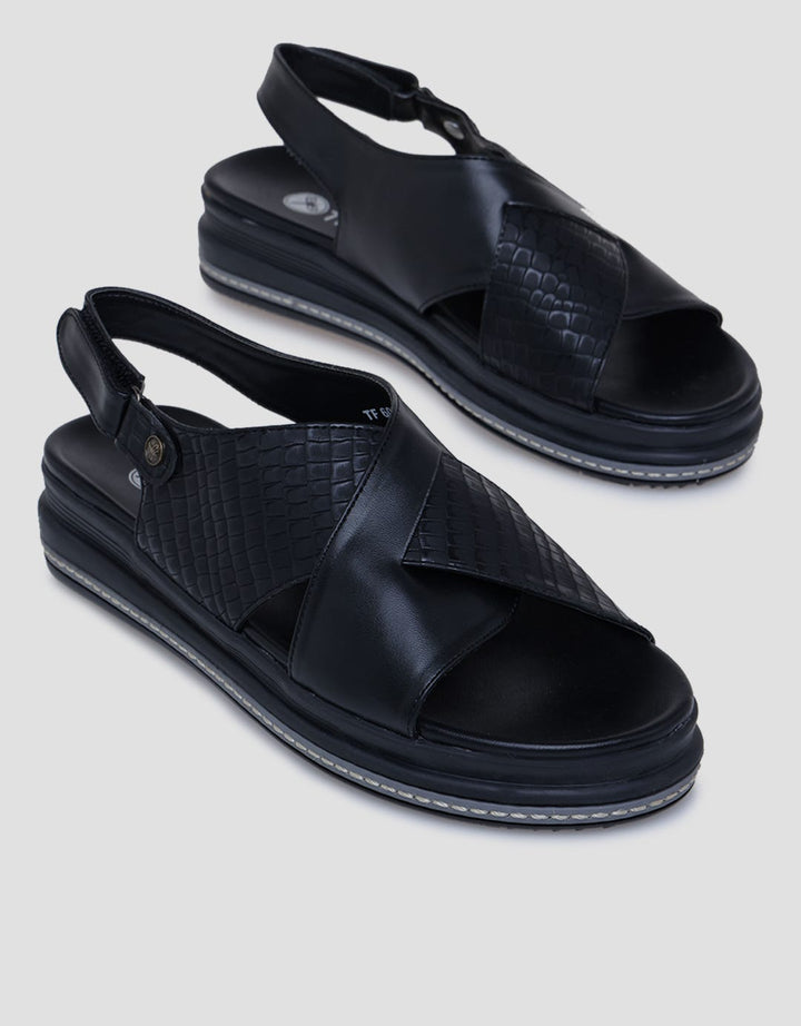 Triset Braid Cross Slingback Sandal Wanita
