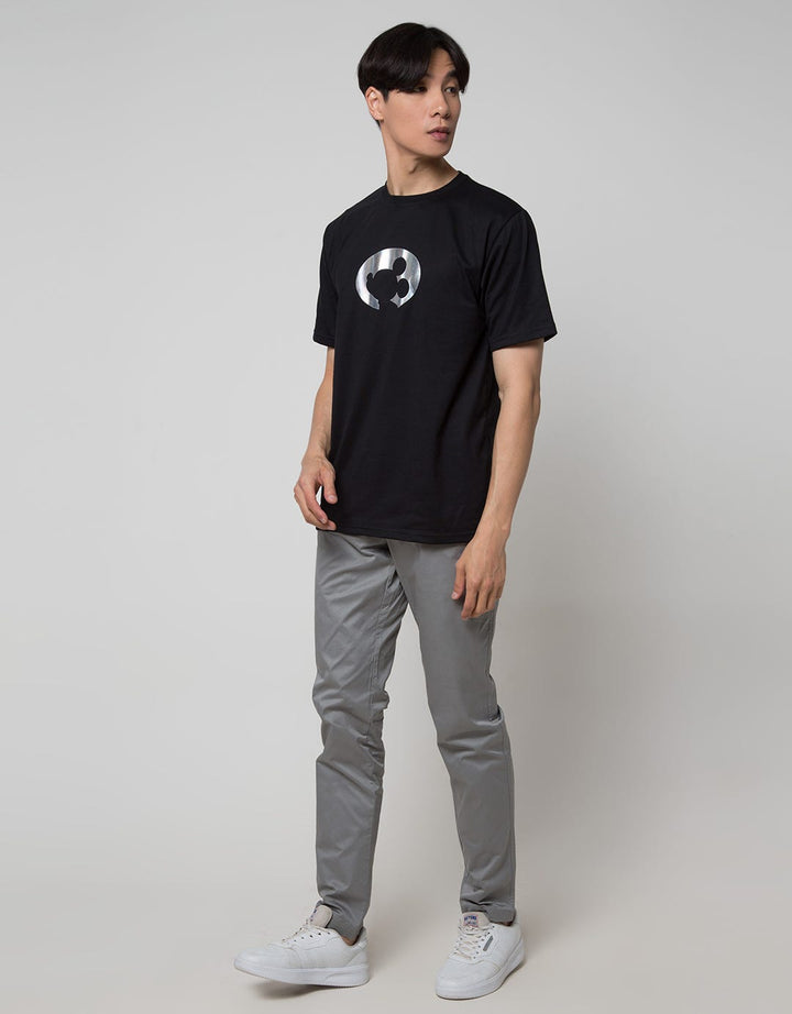 Disney Short Sleeve T-Shirt Silhoutte Silver Foil