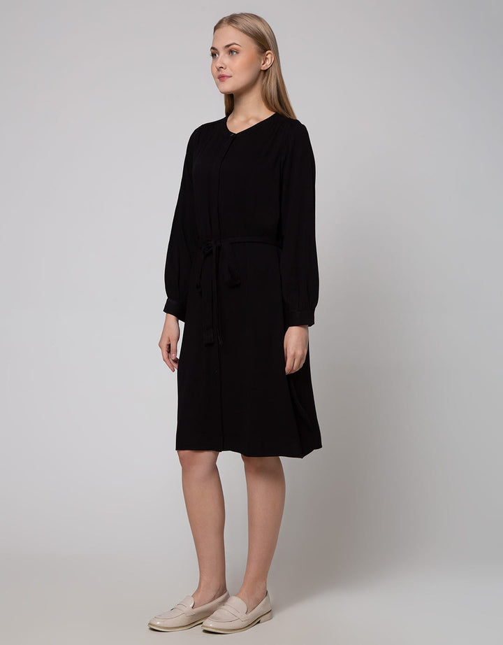 Connexion Rayon Midi Dress Women's Long Sleeve