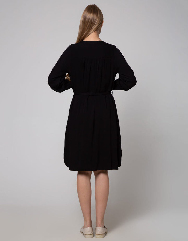 Connexion Rayon Midi Dress Women's Long Sleeve