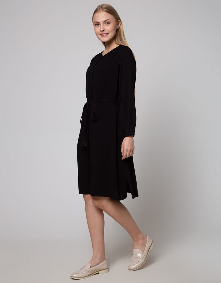 Connexion Rayon Midi Dress Women's Long Sleeve