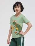 Little M Short Sleeve T-Shirt Printdino Senter Aplikasi