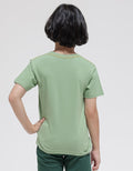 Little M Short Sleeve T-Shirt Printdino Senter Aplikasi