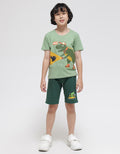 Little M Short Sleeve T-Shirt Printdino Senter Aplikasi