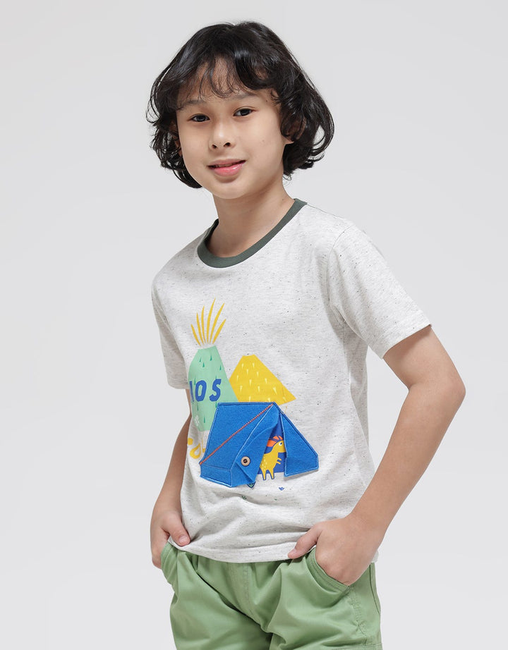 Little M Short Sleeve T-Shirt Laken Camping