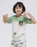 Little M Short Sleeve T-Shirt Cut N Sewn Campsite