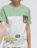 Little M Short Sleeve T-Shirt Cut N Sewn Campsite