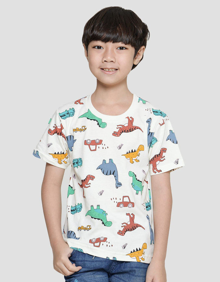 Little M Dino Fullprint Kaos Anak Laki-laki
