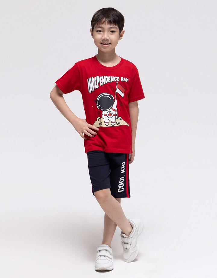 Little M Short Sleeve T-Shirt Independence Day Astronot