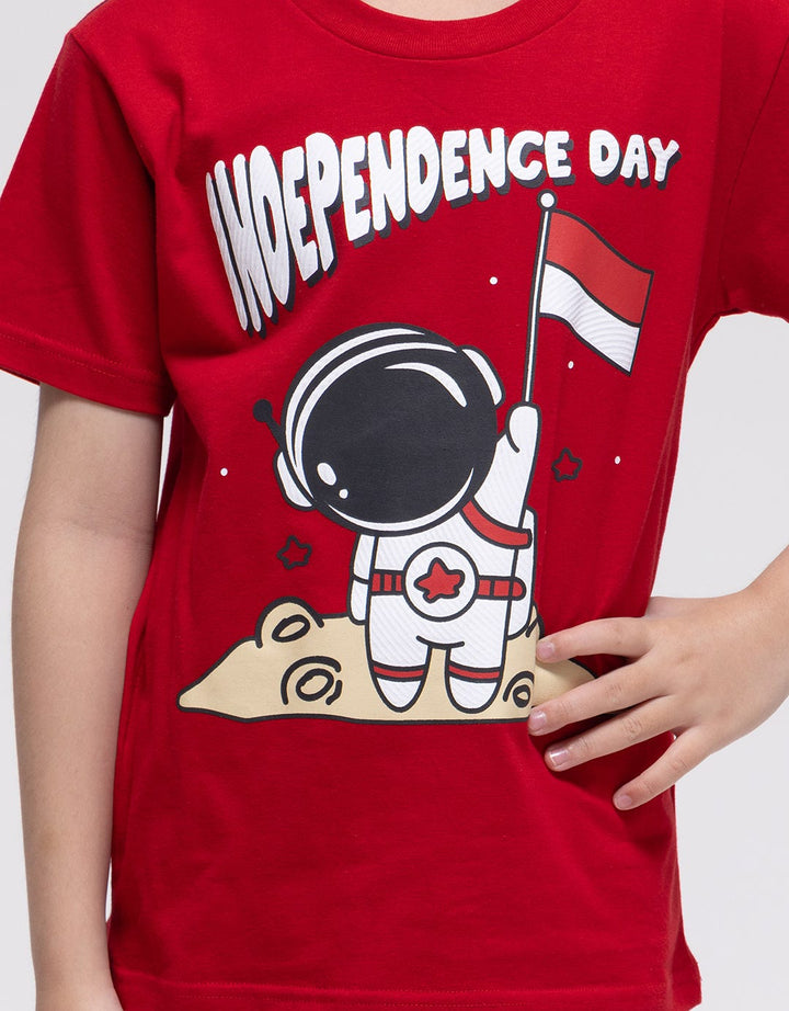 Little M Short Sleeve T-Shirt Independence Day Astronot