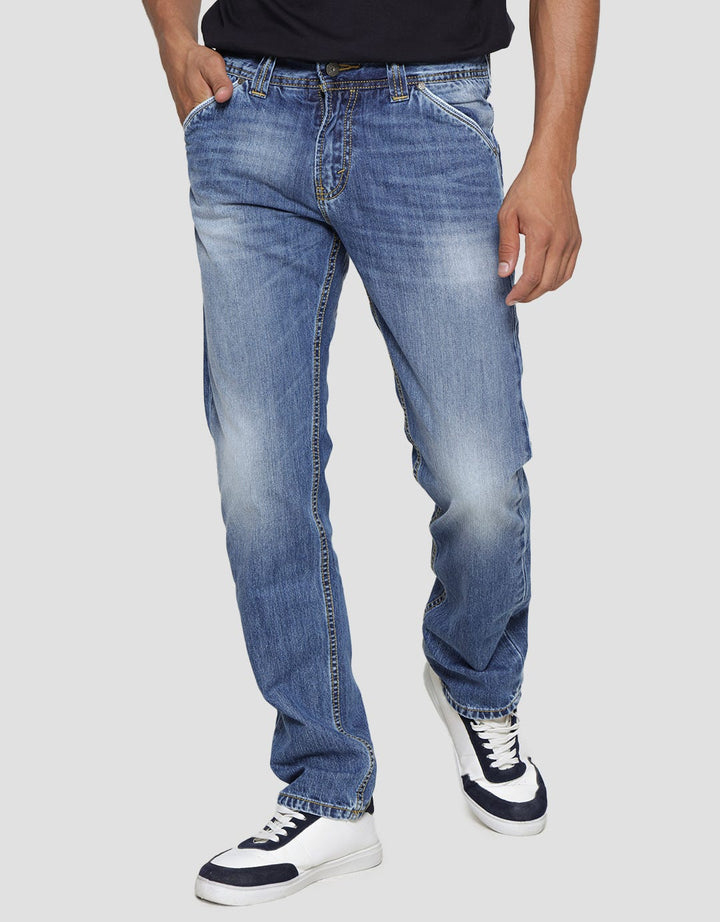 Lois Washed CFL077D Slim Fit Jeans Pria