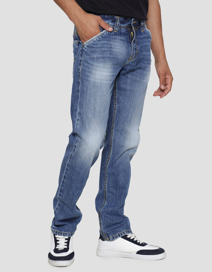 Lois Washed CFL077D Slim Fit Jeans Pria