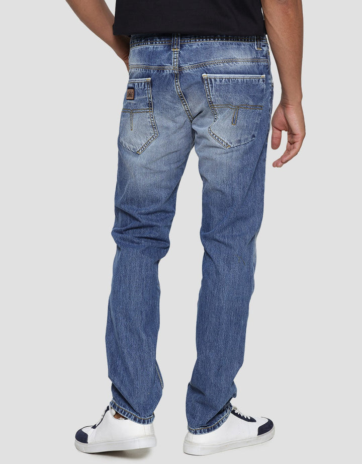 Lois Washed CFL077D Slim Fit Jeans Pria