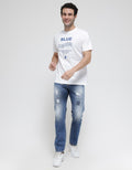 Lois Blue Denim Print Men's Casual T-Shirt