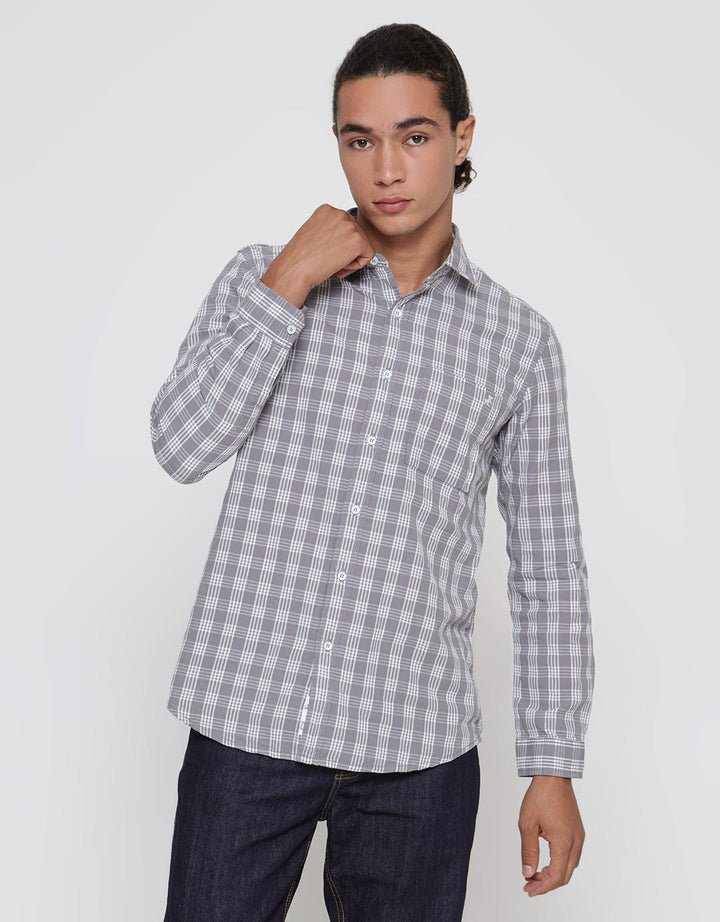 Lois Long Sleeve Shirt Small Plaid Motif