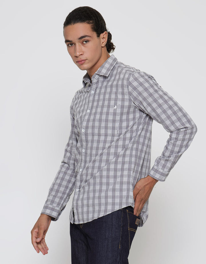 Lois Long Sleeve Shirt Small Plaid Motif