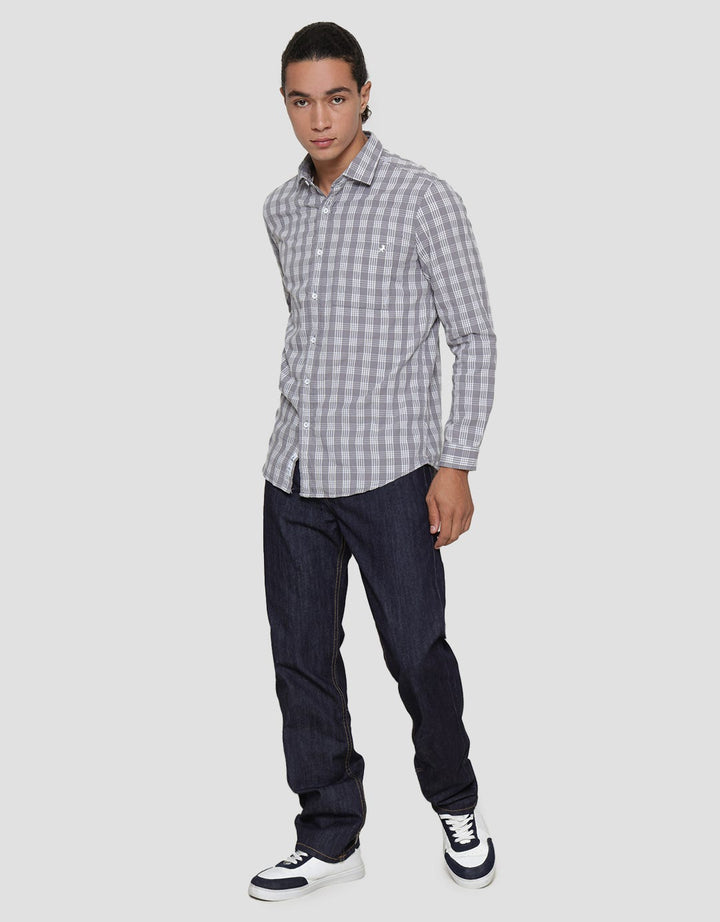Lois Long Sleeve Shirt Small Plaid Motif