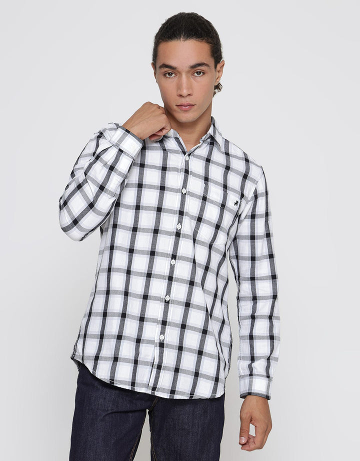 Lois Long Sleeve Shirt Medium Plaid Motif