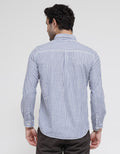 Lois Vertical Stripe Kemeja Panjang Pria