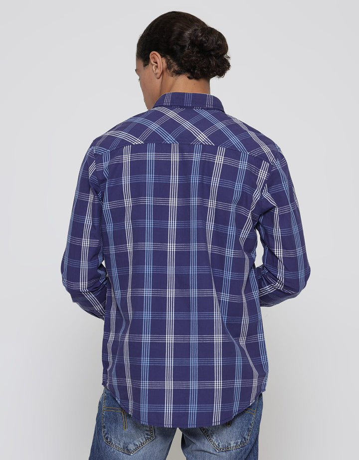 Lois Natural Check Kemeja Pria