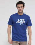Lois Jeans Print Casual Logo Kaos Pria